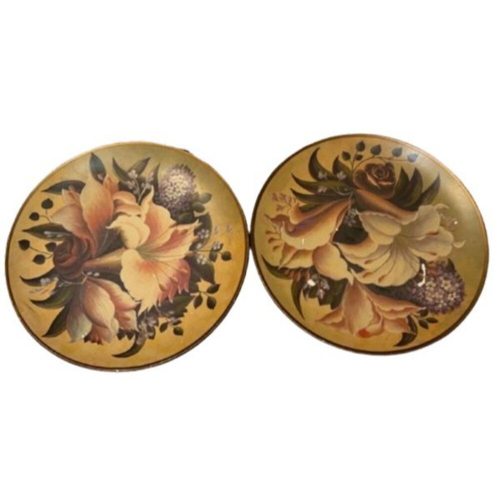 T11  Vtg 2005 Set Of  Home Interiors Floral Bouquet Decorative 8" Lilies Lilacs